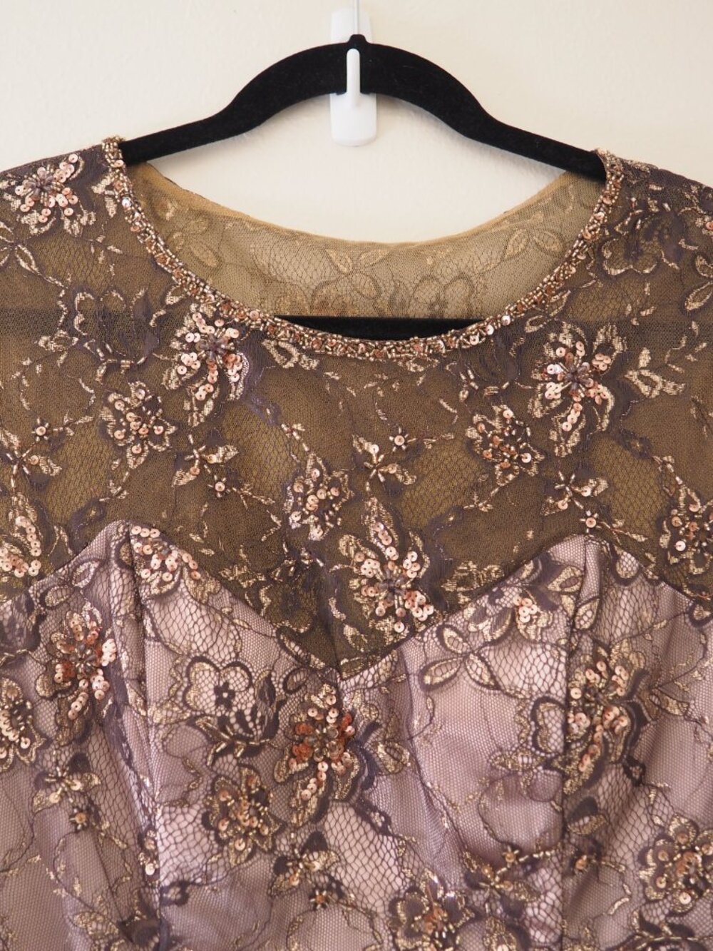 Sue Wong Nocturne Sleeveless Lace Dress sz 8 - Picture 4 of 8
